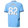 Koszulka Manchester City Rico Lewis 82 Domowe 2024-25 Koszulki Piłkarskie Krótki Rękaw